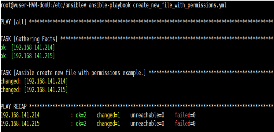 Create Playbook File with permission