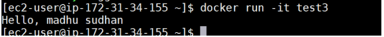 docker run -it test3