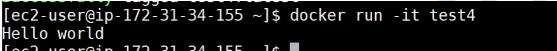 docker run -it test4